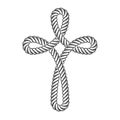 Christian cross rope symbol