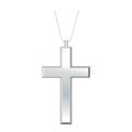 Christian Cross and Silver Chain Necklace