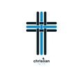 Christian Cross true belief vector religion symbol, Christianity