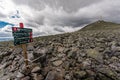 Christian cross on the way to the top of Gaustatoppen Royalty Free Stock Photo