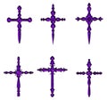 Christian crosses isolated in white background