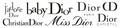 Christian Dior labels - vector set collection