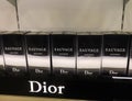 Christian Dior Sauvage Eau De Parfum Perfume for men, perfume and eau de toilette Christian Dior Sauvage Eau De Perfume in a Royalty Free Stock Photo