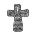 Christian doodle illustration. The Cross of the Lord and Savior Jesus Christ Royalty Free Stock Photo