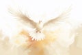 Christian Dove of Peace Watercolor Royalty Free Stock Photo