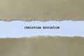 christian education on white paper Royalty Free Stock Photo