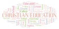 Christian Education word cloud. Royalty Free Stock Photo