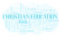 Christian Education word cloud. Royalty Free Stock Photo