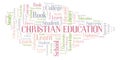 Christian Education word cloud. Royalty Free Stock Photo