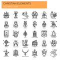 Christian Elements , Pixel Perfect Icons Royalty Free Stock Photo