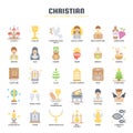 Christian Elements , Pixel Perfect Icons Royalty Free Stock Photo