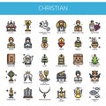 Christian Elements , Pixel Perfect Icons Royalty Free Stock Photo