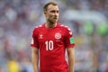 Christian Eriksen in FIFA WORLD CUP RUSSIAN 2018 , GROUP C, DENMARK V FRANCE Royalty Free Stock Photo