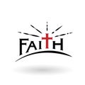 Christian faith symbol. Religious church Cross emblem.