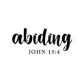 Christian Quote - Abiding From John 15:4