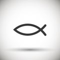 Christian Fish Symbol icon Royalty Free Stock Photo