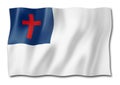 Christian flag isolated on white Royalty Free Stock Photo