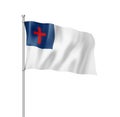 Christian flag isolated on white Royalty Free Stock Photo