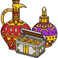 Christian Gifts of the Magi Cartoon Clipart Royalty Free Stock Photo