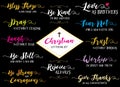 Christian Hand Lettering Vector Set Royalty Free Stock Photo