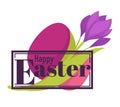 Christian holiday happy Easter spring isolated icon traditional Eastern