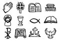 Christian Icon Set Royalty Free Stock Photo