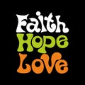 Christian illustration. Faith Hope Love