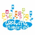 Christian illustration. Growing in Christ`s love Royalty Free Stock Photo