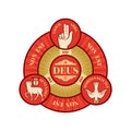 Christian illustration. The magnificent seal of the Holy Trinity