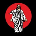 Christian illustration. The risen Lord Jesus Christ Royalty Free Stock Photo