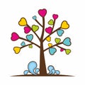 Christian illustration. The tree of eternal life and love Royalty Free Stock Photo
