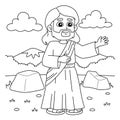 Christian Jesus Preaching Coloring Page for Kids Royalty Free Stock Photo