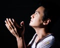 Christian man praying. Royalty Free Stock Photo