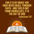 Christian motivational quote. Bible verse. Cross and shining sun