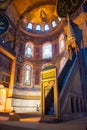 Christian and muslim symbols in Hagia Sophia Istanbul Turkey