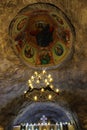 Christian orthodox church ceiling underground in salt mine