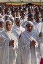 Christian Orthodox devotees singing and praying