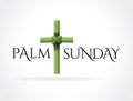 Christian Palm Sunday Cross Theme Illustration Royalty Free Stock Photo