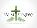 Christian Palm Sunday Cross Theme Illustration Royalty Free Stock Photo