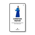 Christian Pastor In Christianity Church Vector