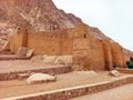 Panoramic of the Monastery of Saint Catherine in the Sinai Peninsula. Mountains of Egypt and Mount Sinai. desert landscapes. Royalty Free Stock Photo