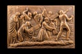 Christian plaster relief bronze picture