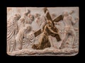 Christian plaster relief bronze picture