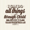 Christian print. I can do all things through Christ which strengtheneth me.