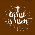 Christian print. Jesus Christ is risen Royalty Free Stock Photo