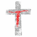 Christian print. Jesus on the cross. Royalty Free Stock Photo