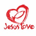 Christian print. Jesus love Royalty Free Stock Photo