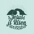 Christian print. Jesus is risen Royalty Free Stock Photo