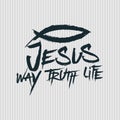 Christian print. Jesus - Way. Truth. Life.