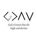 God is greater than the highs and the lows Royalty Free Stock Photo